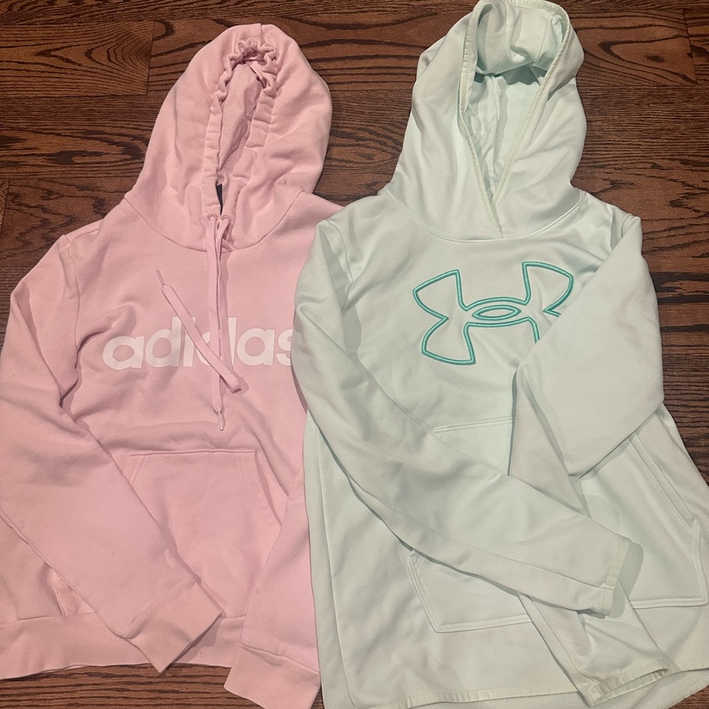 XS Adidas & Under Armor hoodies.